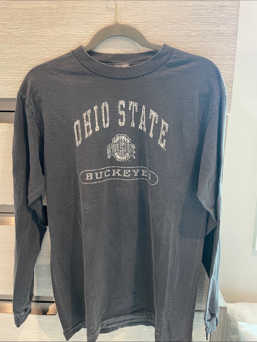 Ohio State Buckeyes Charcoal Grey Long Sleeve Tee